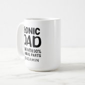 Knie-Replacement-Celebration für bionische Vater Kaffeetasse (Vorderseite Links)