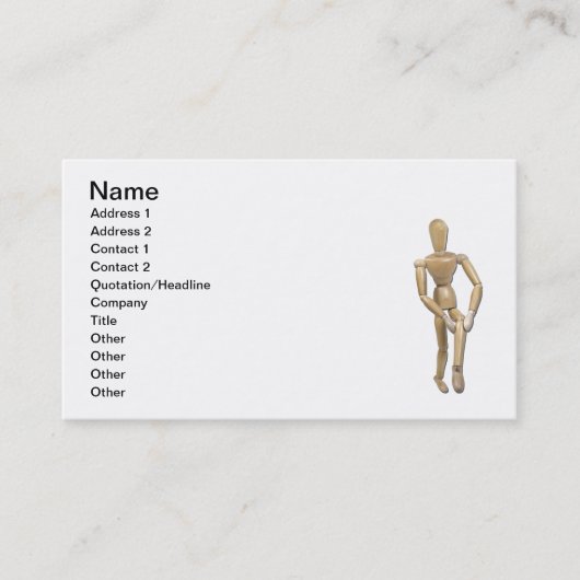 Knie-Schmerz Visitenkarte (Vorderseite)