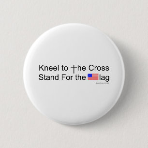 Knie zum Kreuz - Stand für die Flagge Button
