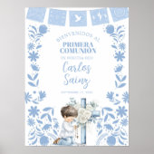 Knieende Primera-Comunion-Plakat Poster (Vorne)