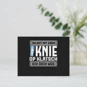 Knieersetzung - Selbst mit Knie Postkarte (Stehend Vorderseite)