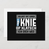 Knieersetzung - Selbst mit Knie Postkarte (Vorne/Hinten)