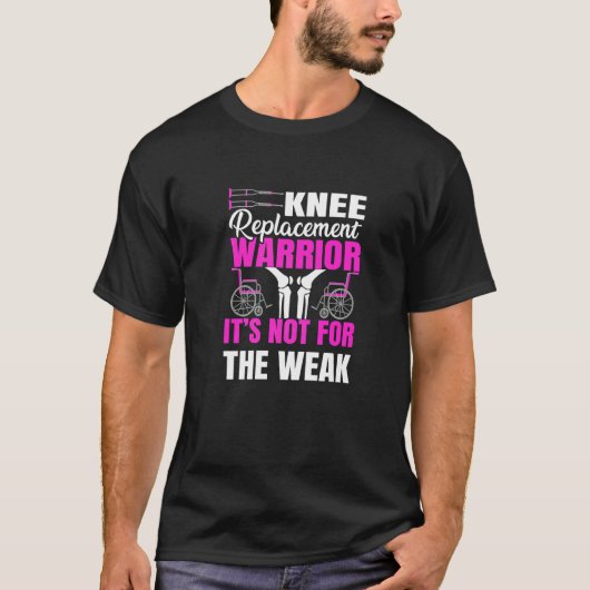 Kniegelenksersatzkrieger Knie-Operation T-Shirt (Vorderseite)