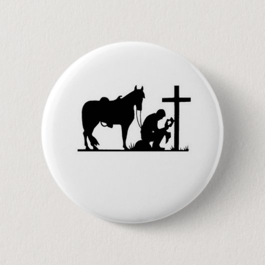 Kniender Cowboy Button (Vorderseite)