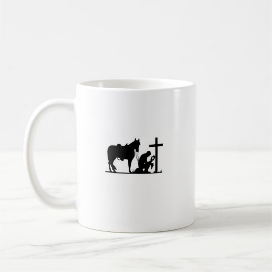 Kniender Cowboy Kaffeetasse (Links)