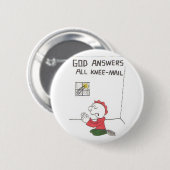 Kniepost = lustige Kirchen-Redewendungen Button (Vorne & Hinten)