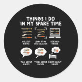 Knife Collector Maker Bladesmith Blacksmith Knives Runder Aufkleber (Vorderseite)