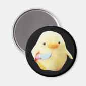 Knife Duck Plush Meme Magnet (Vorderseite/Rückseite)