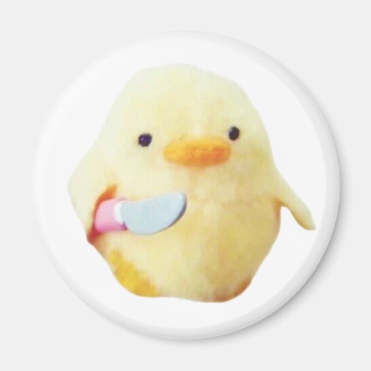 Knife Duck Plush Meme Magnet (Vorne)