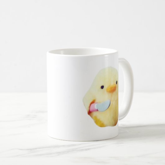 Knife Duck Plush Meme Tasse doppelseitig (VorderseiteRechts)