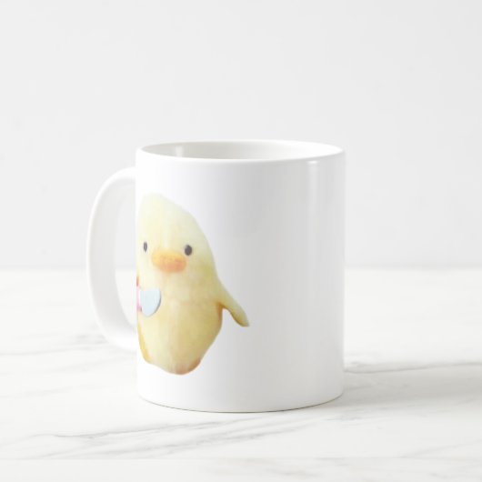 Knife Duck Plush Meme Tasse doppelseitig (Vorderseite Links)