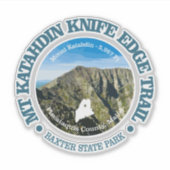 Knife Edge Trail (Katahdin) Aufkleber (Vorderseite)