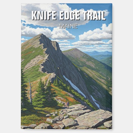 Knife Edge Trail Katahdin Maine Magnet (Vorderseite)