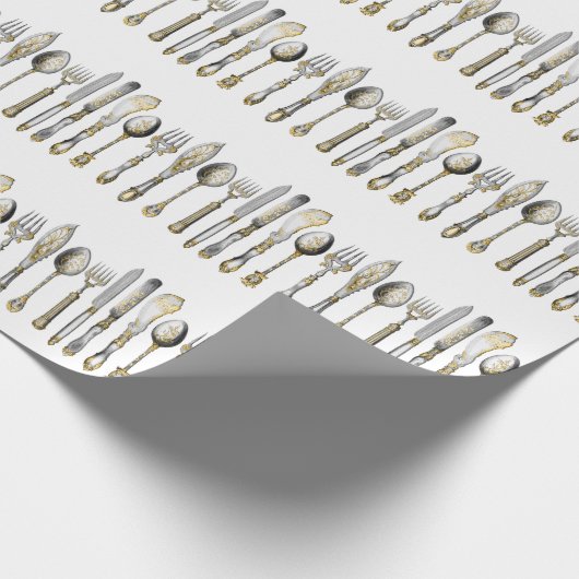 Knife Gabellöffel Küchenbesteck Geschenkpapier (Ecke)