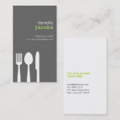 KNIFE IN GRAU VISITENKARTE (Vorne/Hinten)