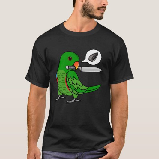 Knife Parrot Will Saatgut I Männlicher Eclectus T-Shirt (Vorderseite)