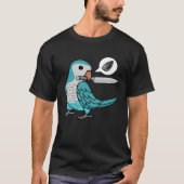 Knife Parrot Will Samen I Blauer Mönch Parakeet Qu T-Shirt (Vorderseite)