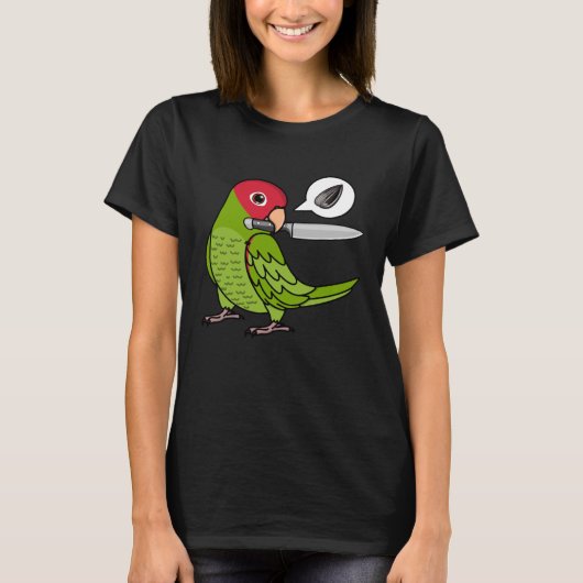 Knife Parrot Will Samen I Cherry Kopfende Conure T-Shirt (Vorderseite)
