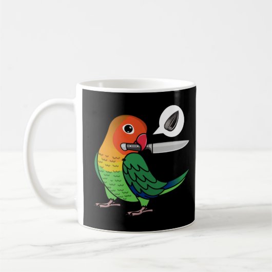 Knife Parrot Will Samen I Fischers Lovebird Kaffeetasse (Links)