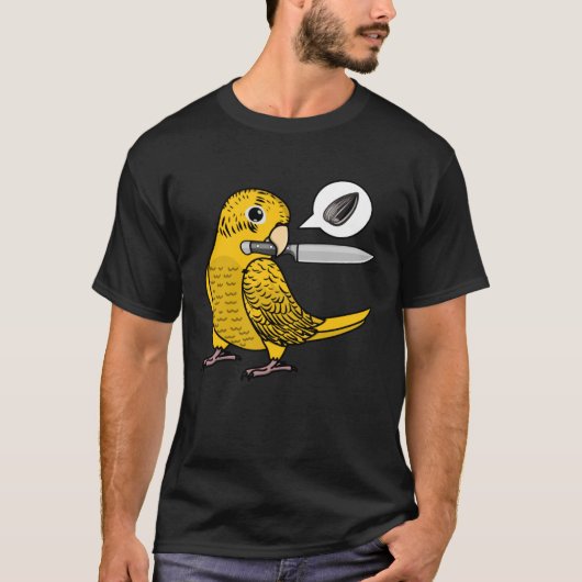 Knife Parrot Will Samen I Yellow Lutino Budgie Bu T-Shirt (Vorderseite)