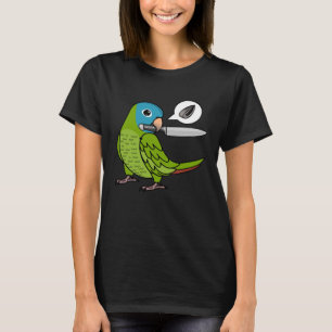 Knife Parrot Will Samen in blauer Krone T-Shirt