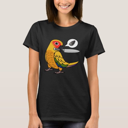 Knife Parrot Will Samen in Sun Conture T-Shirt (Vorderseite)