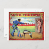 Knife Thrower Postkarte (Vorne/Hinten)