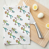 Knife-Throwing Geschirrtuch (Viertel Falte)