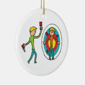 Knife-Throwing Keramik Ornament (Rechts)