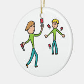 Knife-Throwing Keramik Ornament (Links)