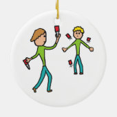 Knife-Throwing Keramik Ornament (Hinten)
