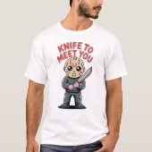 Knife to Meet You - Cute Jason Voorhees Chibi T-Shirt (Vorderseite)