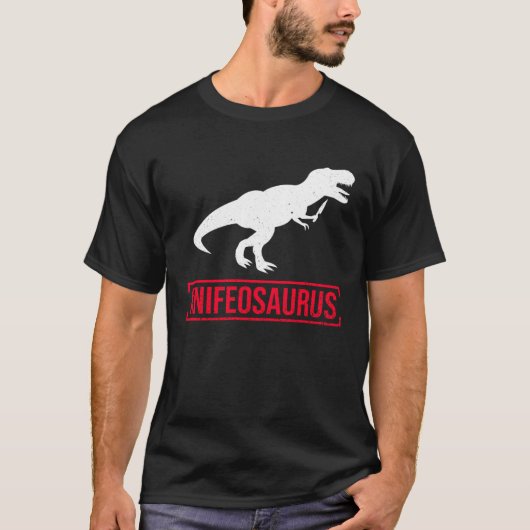 Knifosaurus Knifeaholic Knife Collector Knife Coll T-Shirt (Vorderseite)