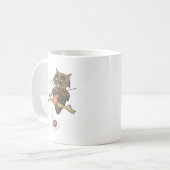 knifty Stricker der Eule und des Garns Kaffeetasse (Vorderseite Links)