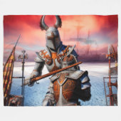 KNIGHEN IM KAMPF FLEECEDECKE (Vorderseite (Horizontal))