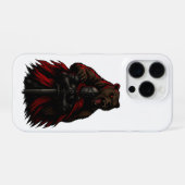 Knight and Bear – Epic Warrior Fantasy Illustratio iPhone Hülle (Rückseite (Horizontal))