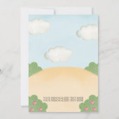 Knight and Princess Birthday Party Einladung Girl (Rückseite)