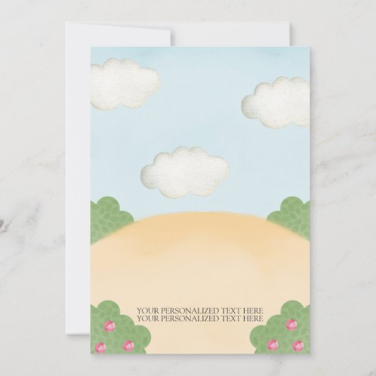 Knight and Princess Birthday Party Einladung Girl (Rückseite)