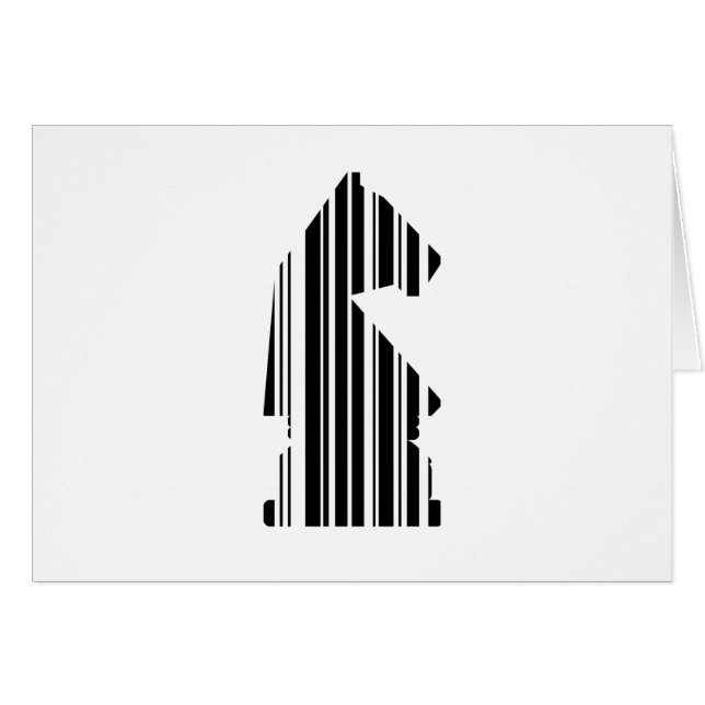 KNIGHT BAR CODE Schachmuster-Design (Vorderseite (Horizontal))