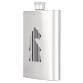 KNIGHT BAR CODE Schachmuster-Design Flachmann (Links)