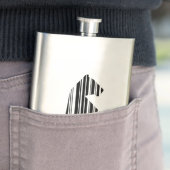KNIGHT BAR CODE Schachmuster-Design Flachmann (Beispiel)