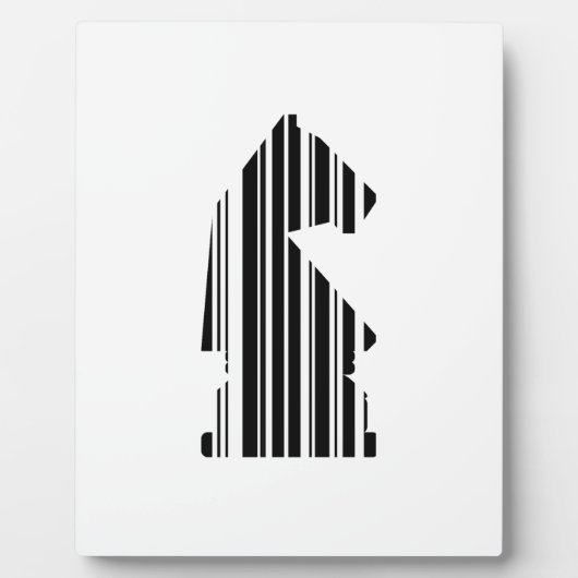 KNIGHT BAR CODE Schachmuster-Design Fotoplatte (Vorderseite)