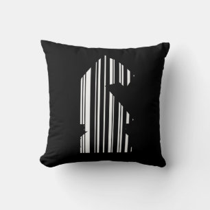 KNIGHT BAR CODE Schachmuster-Design Kissen