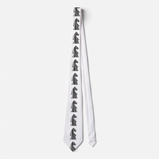 KNIGHT BAR CODE Schachmuster-Design Krawatte (Vorderseite)
