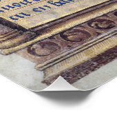 Knight Battle Mittelalterliches Manuskript Antikes Poster (Ecke)