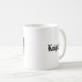 Knight Cat Heroic Warrior und Rose Kinder Kaffeetasse (VorderseiteRechts)