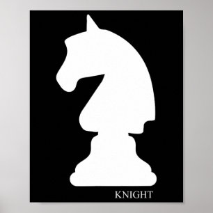 Knight Chess Piece Group Kostüm Schach Club Schach Poster