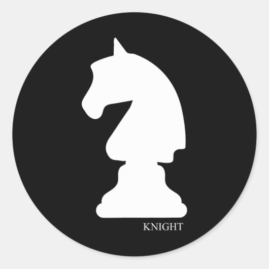 Knight Chess Piece Group Kostüm Schach Club Schach Runder Aufkleber (Vorderseite)