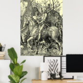 Knight, Death, And The Devil by Albrecht Dürer Poster (Heimbüro)