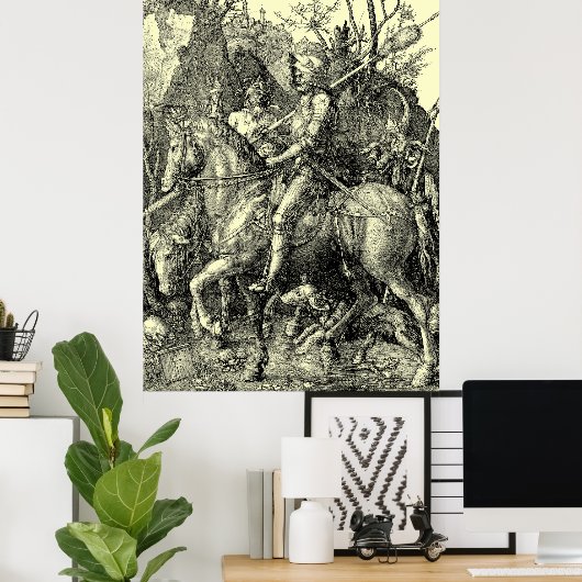 Knight, Death, And The Devil by Albrecht Dürer Poster (Heimbüro)